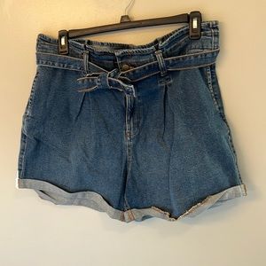ANA high rise denim paper bag shorts with belt. Excellent condition, never worn